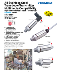 Thumbnail of document Data Sheet - PX309-100Gi General Purpose, Stainless Steel Press. Transducers